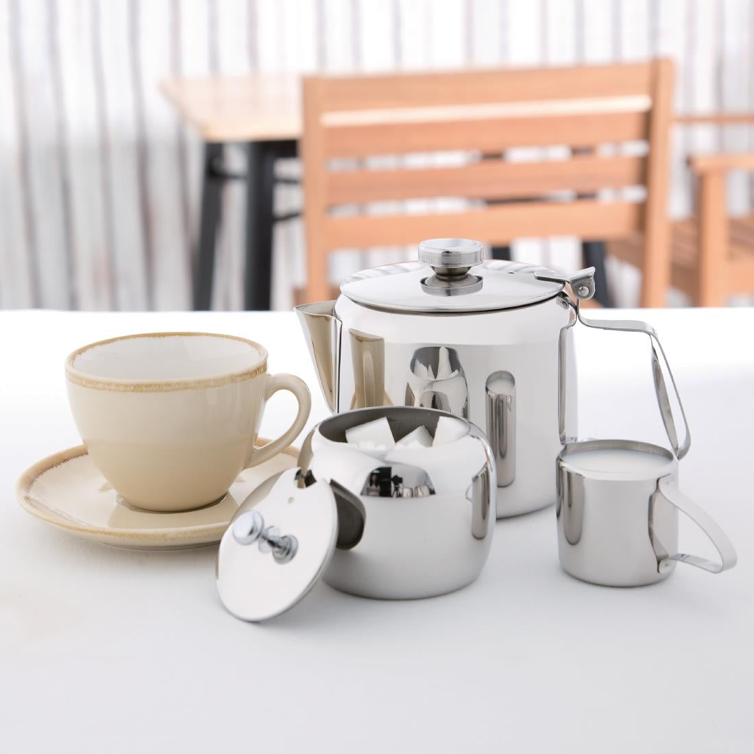Olympia Concorde Tea Pot Stainless Steel 850ml • PAS-K679
