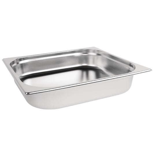 Vogue Stainless Steel 2/3 Gastronorm Tray 65mm • PAS-DN734