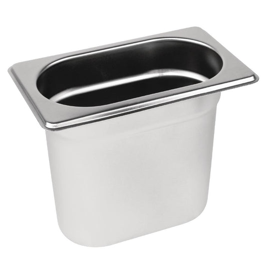 Vogue Stainless Steel Gastronorm Tray 1/9 - 150mm deep • PAS-DN729