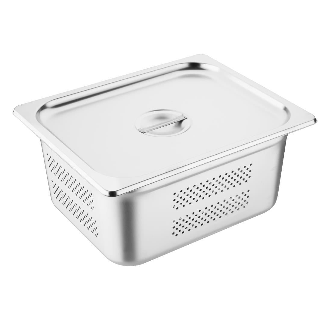 Vogue Stainless Steel Perforated 1/2 Gastronorm Tray 150mm • PAS-K846-A
