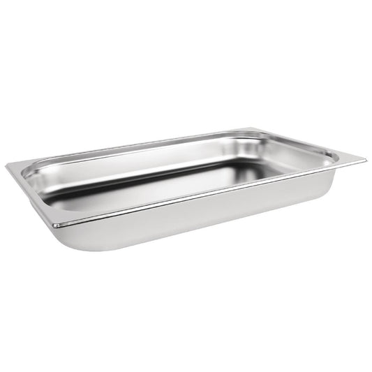 Vogue Stainless Steel Gastronorm Tray 1/1 - 65mm deep • PAS-DN709