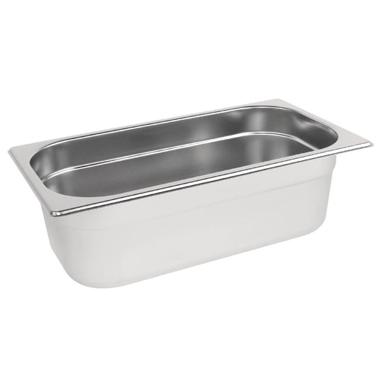 Vogue Stainless Steel Gastronorm Tray 1/3 - 100mm deep • PAS-DN716