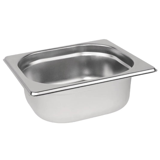 Vogue Stainless Steel 1/6 Gastronorm Tray 65mm • PAS-DN727