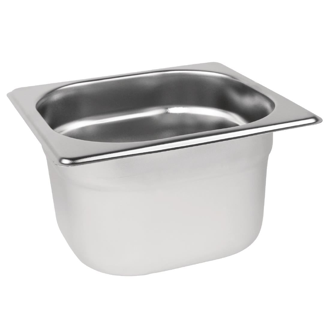 Vogue Stainless Steel Gastronorm Tray 1/6 - 100mm deep • PAS-DN724