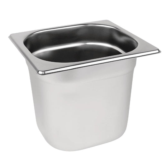 Vogue Stainless Steel Gastronorm Tray 1/6 - 150mm deep • PAS-DN725