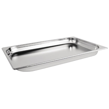 Vogue Stainless Steel Gastronorm Tray 1/1 - 40mm deep • PAS-DN708