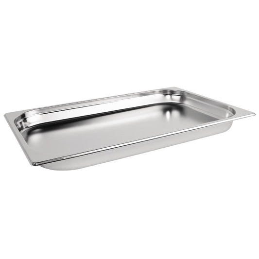 Vogue Stainless Steel Gastronorm Tray 1/1 - 40mm deep • PAS-DN708