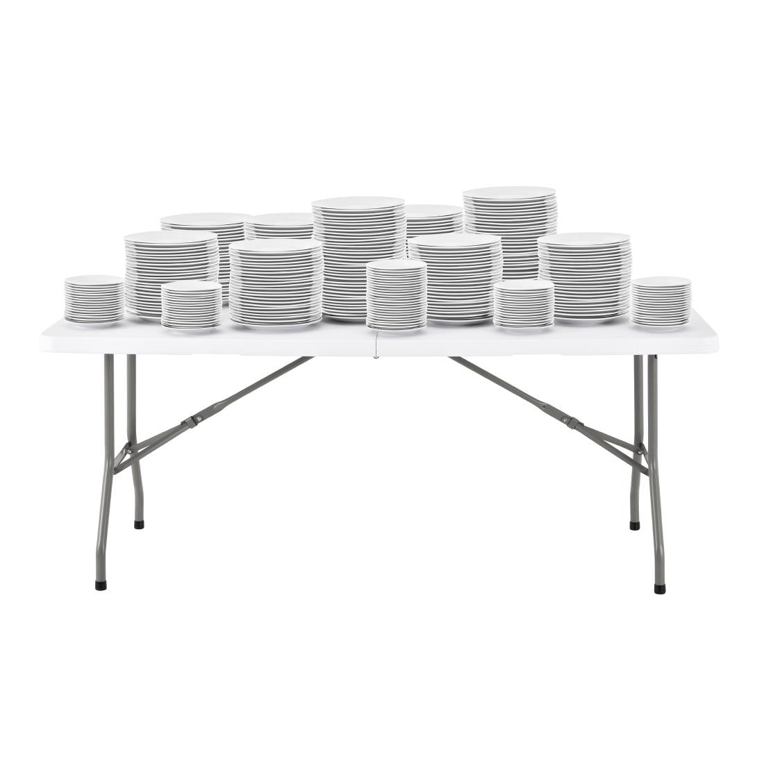 Bolero Rectangular Centre Folding Table 6ft White • PAS-L001