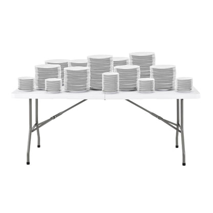 Bolero Rectangular Centre Folding Table 6ft White • PAS-L001