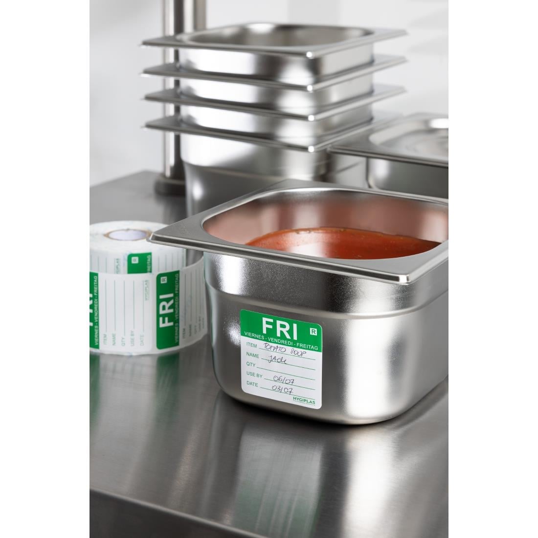 Hygiplas Removable Day of the Week Label Friday (500 Pack) • PAS-L070