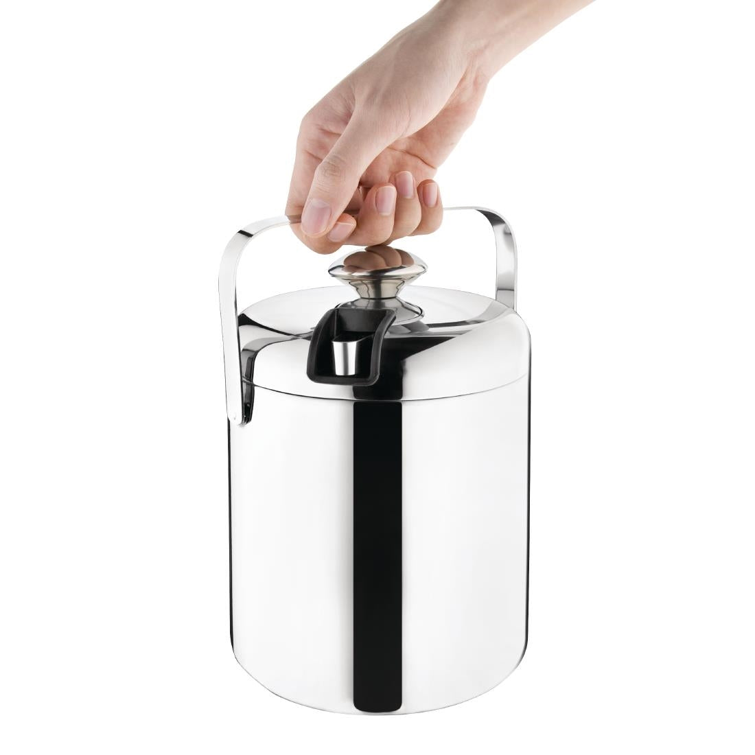 Olympia Ice Bucket with Lid & Tongs 1.2Ltr • PAS-L279
