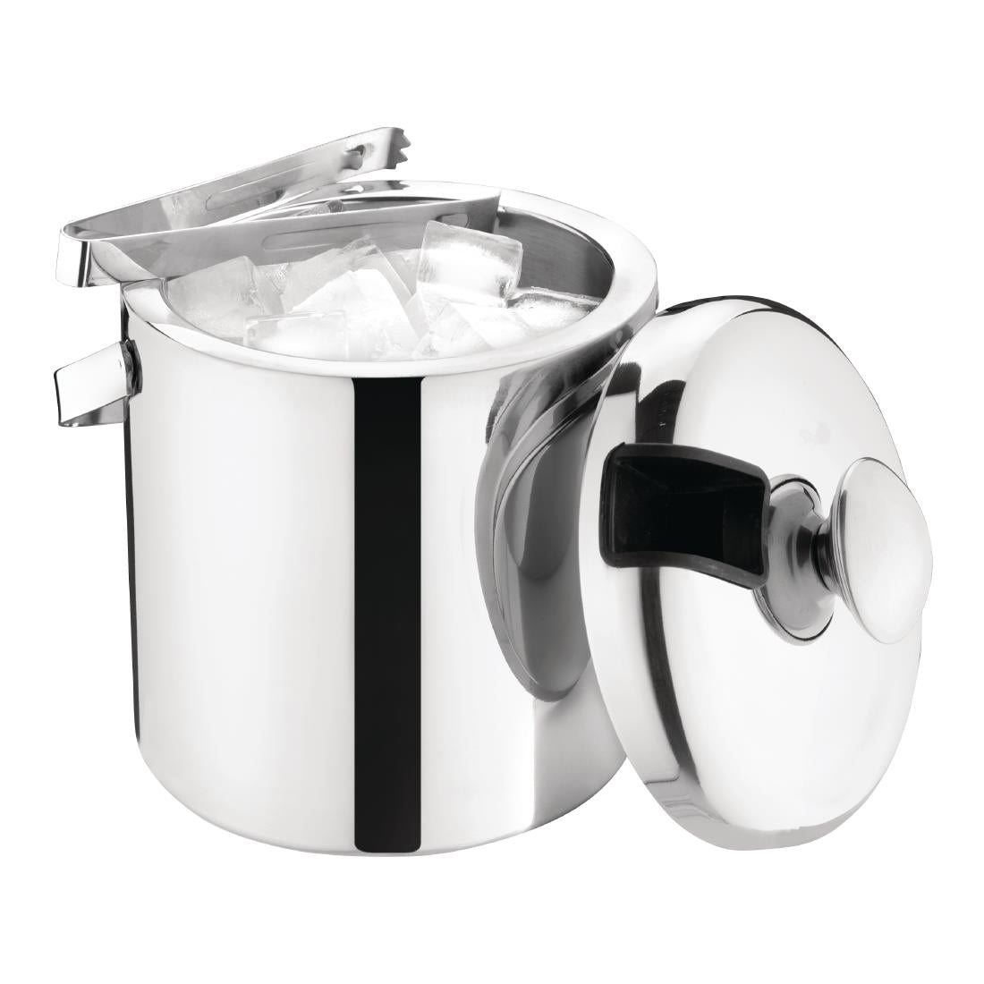 Olympia Ice Bucket with Lid & Tongs 1.2Ltr • PAS-L279