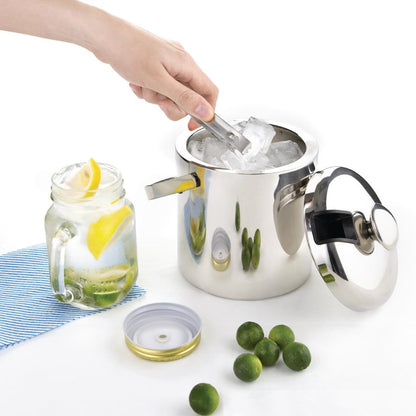 Olympia Ice Bucket with Lid & Tongs 1.2Ltr • PAS-L279