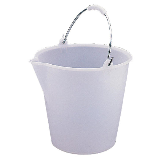 Jantex Heavy Duty Plastic Bucket White 12Ltr • PAS-L571