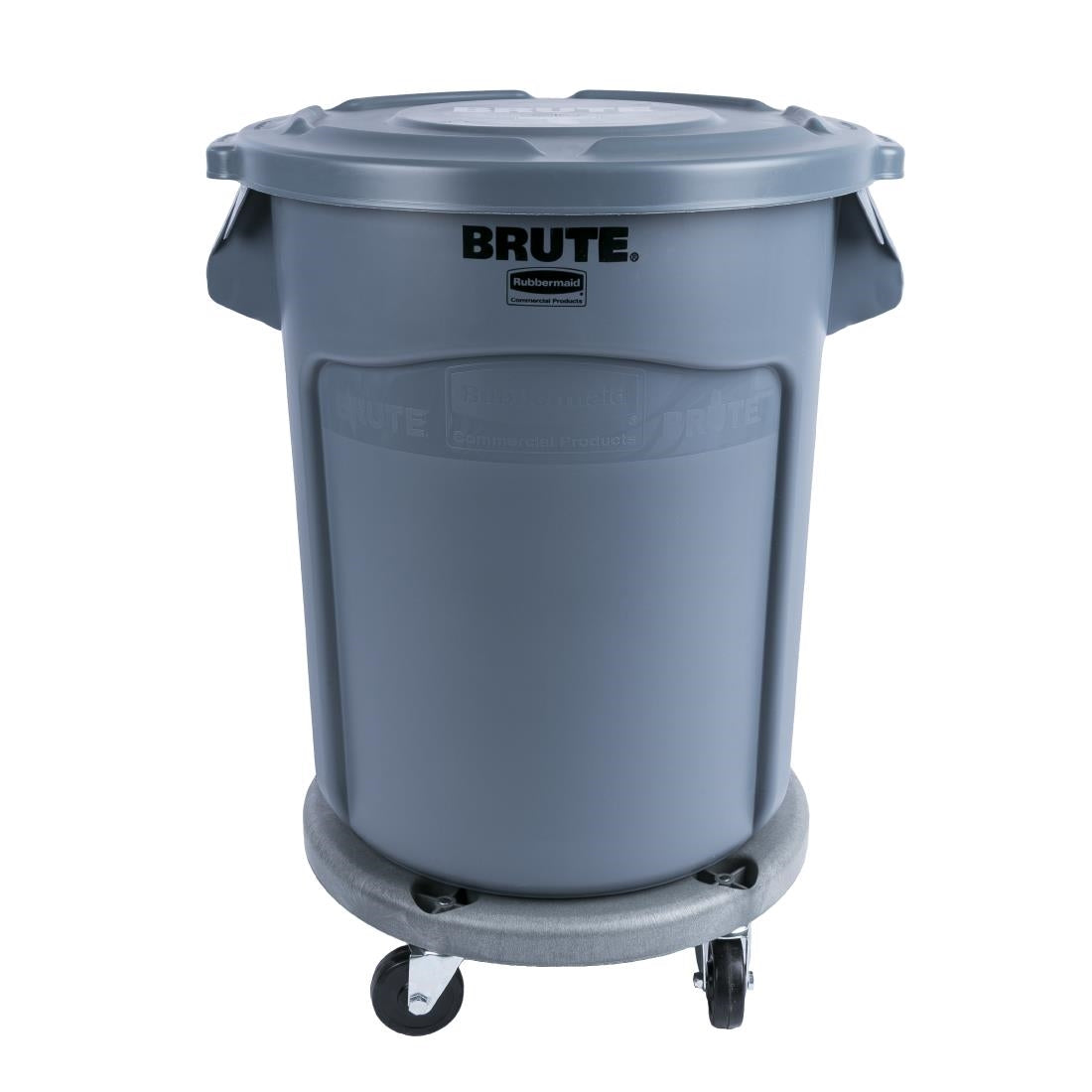Rubbermaid BRUTE Container Grey 75.7Ltr (Capacity: 75 Ltr | Lid Sold Separately | Material: Polyethylene | 581(H)x571(W)x492(D)mm) • PAS-L638