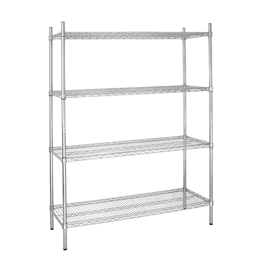 Vogue 4 Tier Wire Shelving Kit 1525x460mm • PAS-L929