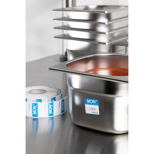 Hygiplas Removable Colour Coded Food Labels Monday (1000 Pack) • PAS-L931