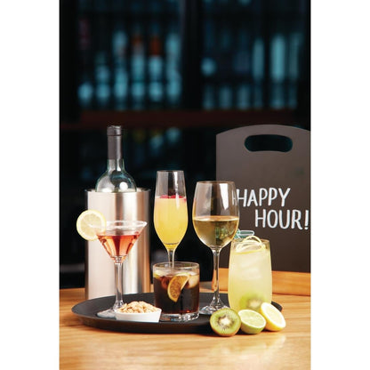 Olympia Chime Crystal Flute Glasses 230ml (6 Pack) • PAS-GF736