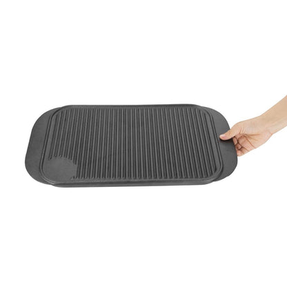 Vogue Reversible Cast Iron Double Griddle Pan • PAS-M650