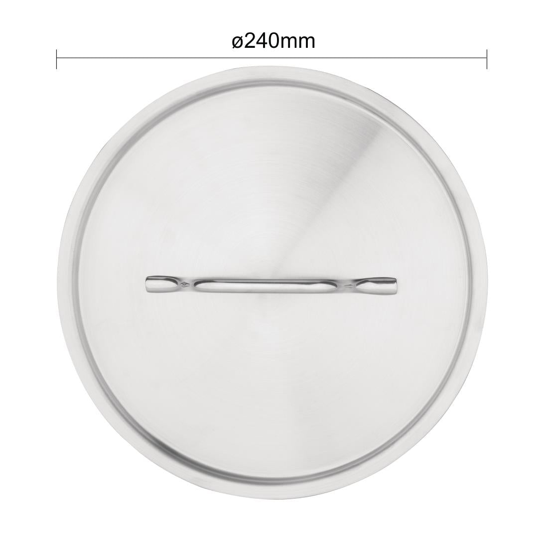 Vogue Stainless Steel Saucepan Lid 240mm • PAS-M950