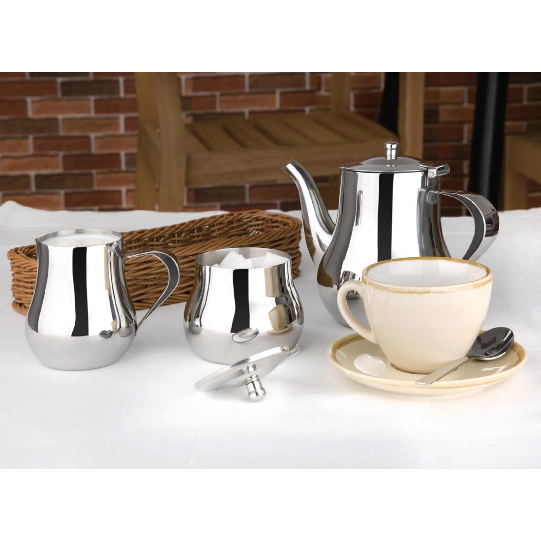 Olympia Arabian Coffee Pot Stainless Steel 700ml • PAS-M984
