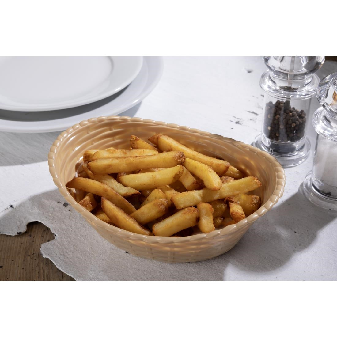 Olympia Kristallon Oval Polypropylene Basket • PAS-P017