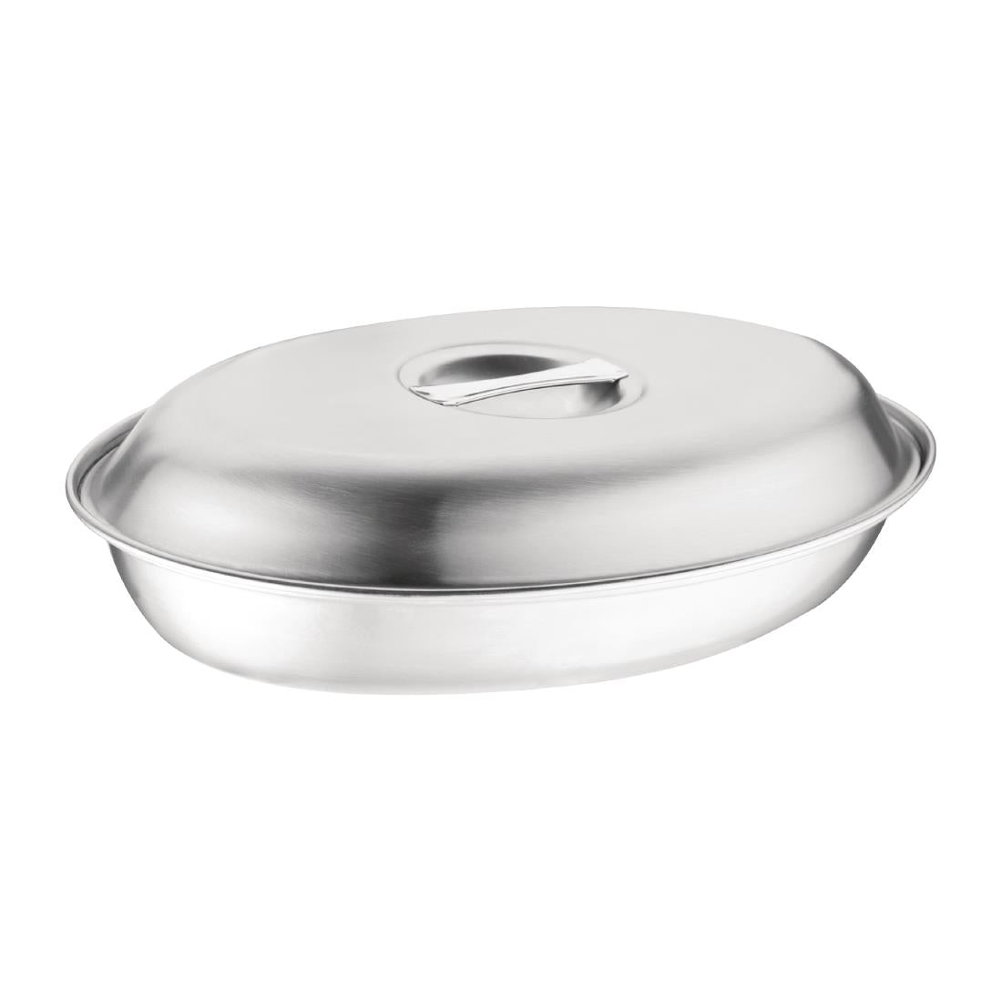 Olympia Oval Vegetable Dish Lid 250 x 170mm (Size: 28(H) x 245(W) x 170(D)mm / 1x9.6x6.6" | Fits dishes P185 and P179) • PAS-P182