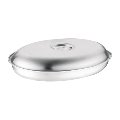 Olympia Oval Vegetable Dish Lid 290 x 200mm (Size: 30(H) x 290(W) x 200(D)mm / 1x11x7.8" | Fits dishes P180 and P186) • PAS-P183