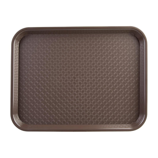 Olympia Kristallon Polypropylene Fast Food Tray Brown • PAS-P_DP218