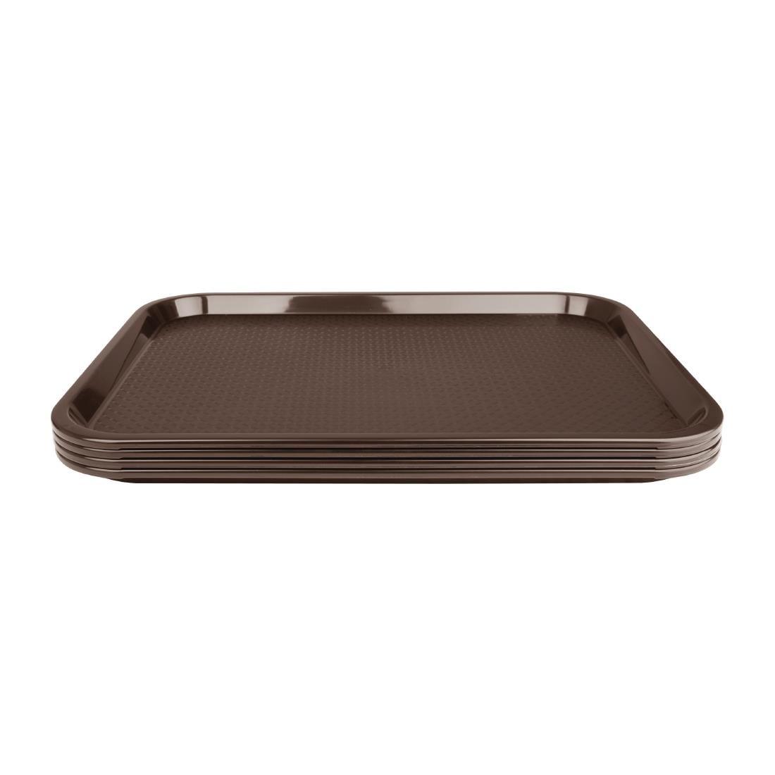 Olympia Kristallon Polypropylene Fast Food Tray Brown • PAS-P_DP218