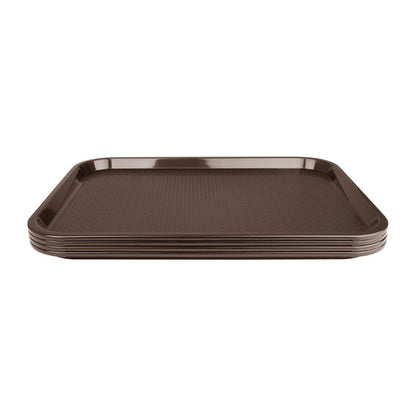 Olympia Kristallon Polypropylene Fast Food Tray Brown • PAS-P_DP218