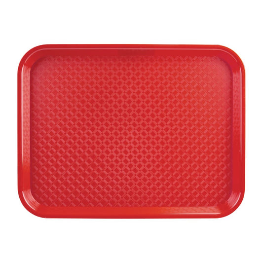 Olympia Kristallon Polypropylene Fast Food Tray Red • PAS-P_DP213