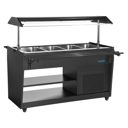 Polar G-Series Refrigerated Buffet Bar Black • PAS-PG007-A
