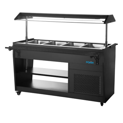 Polar G-Series Refrigerated Buffet Bar Black • PAS-PG007-A