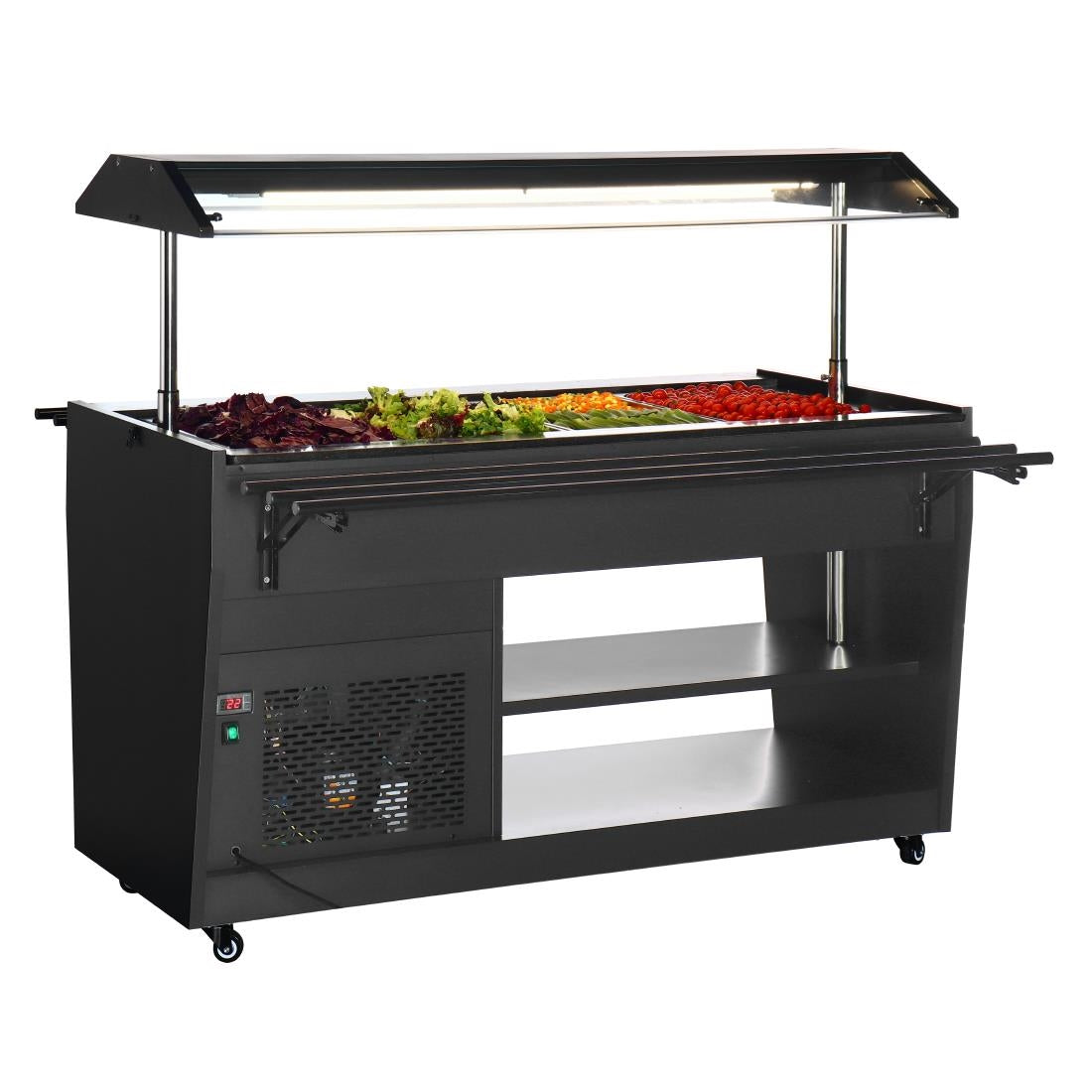 Polar G-Series Refrigerated Buffet Bar Black • PAS-PG007-A