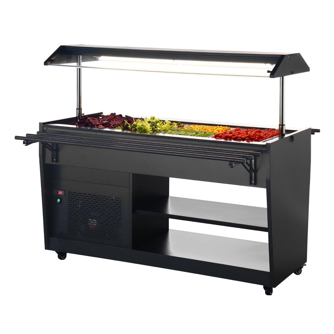 Polar G-Series Refrigerated Buffet Bar Black • PAS-PG007-A
