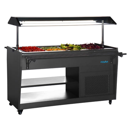 Polar G-Series Refrigerated Buffet Bar Black • PAS-PG007-A