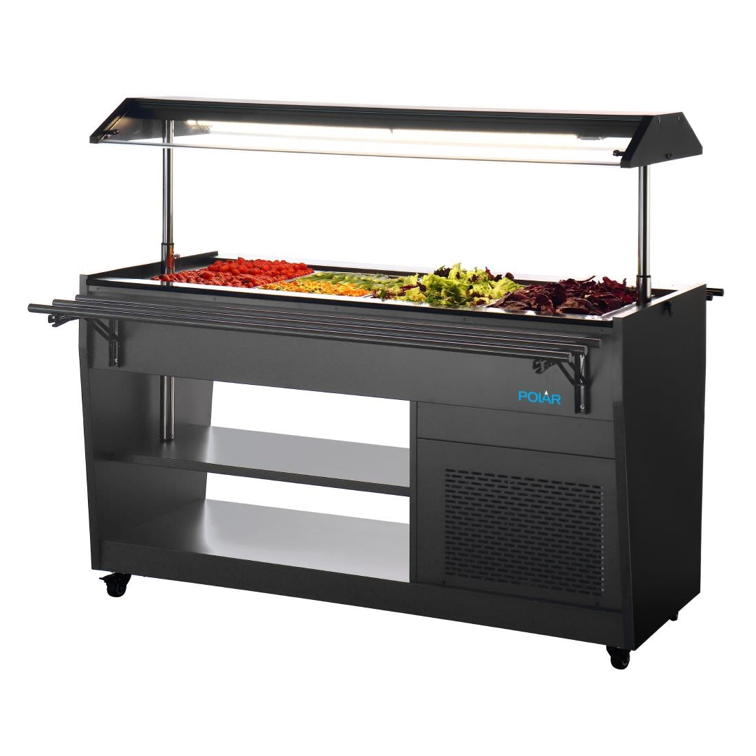Polar G-Series Refrigerated Buffet Bar Black • PAS-PG007-A