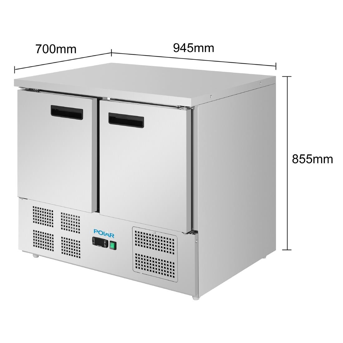 Polar G-Series Double Door Counter Freezer 240Ltr • PAS-PG038-A