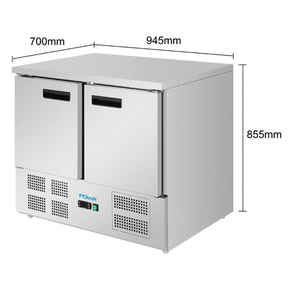 Polar G-Series Double Door Counter Freezer 240Ltr • PAS-PG038-A