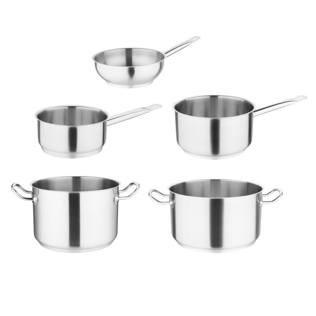 Special Offer Vogue Stainless Steel Casserole, Stew and Sauté Pan Set (5 Pack) • PAS-S121