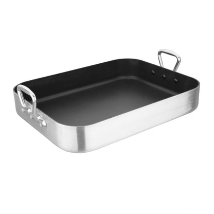 Vogue Aluminium Non-Stick Roasting Pan 450mm • PAS-S364
