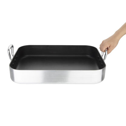 Vogue Aluminium Non-Stick Roasting Pan 450mm • PAS-S364