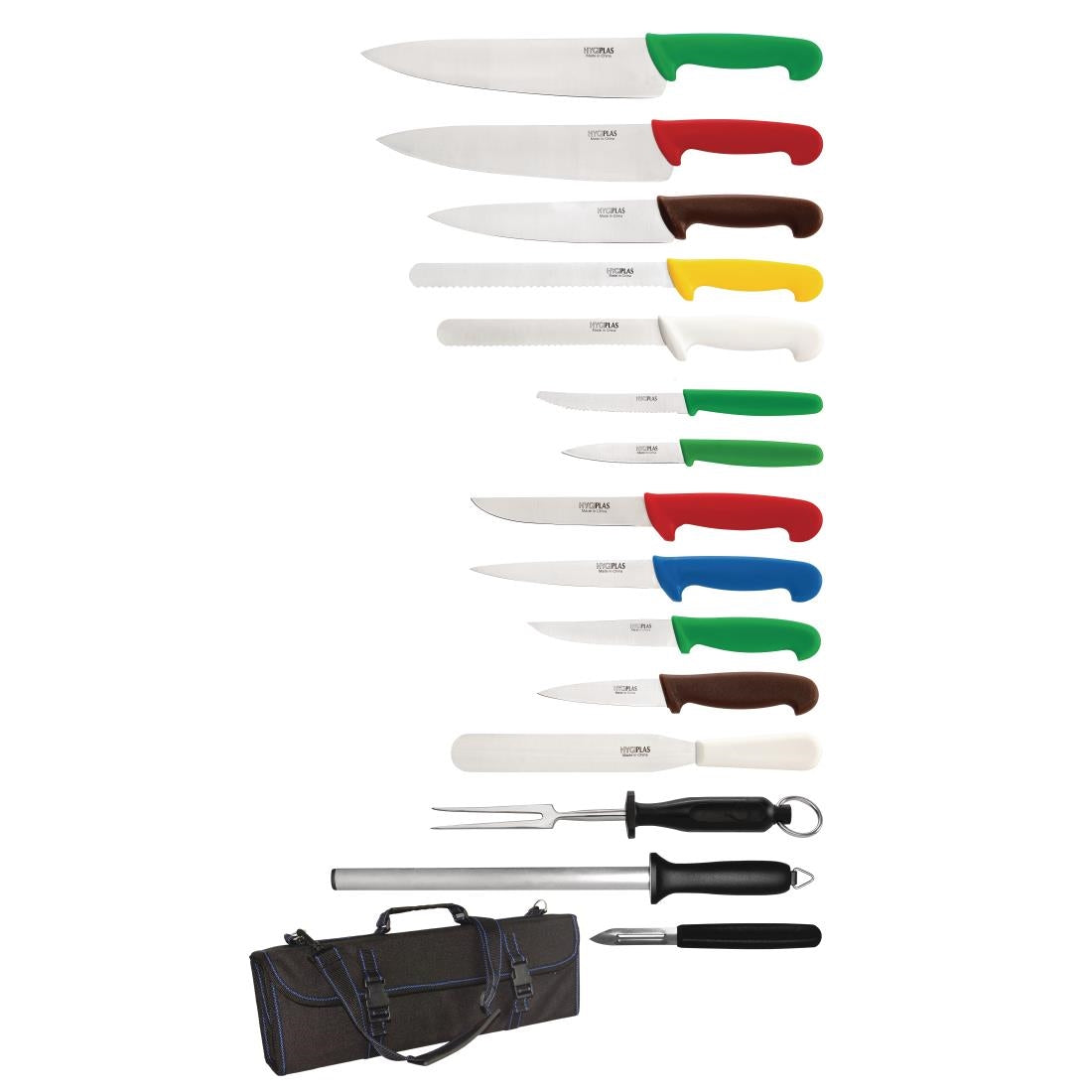 Hygiplas 15 Piece Knife Set (15 piece starter kit with carry case.) • PAS-S454