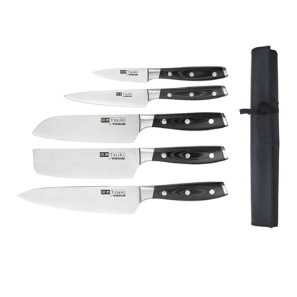 Vogue Tsuki 5 Piece Knife Set & Wallet • PAS-S617