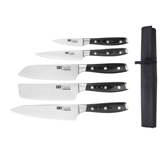 Vogue Tsuki 5 Piece Knife Set & Wallet • PAS-S617