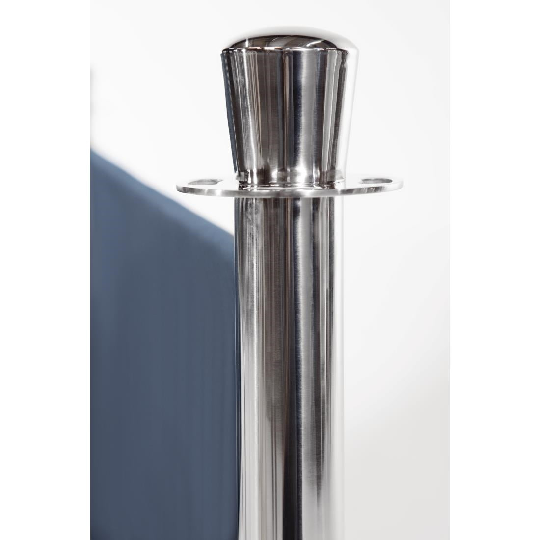 Bolero Stainless Steel Flat Top Barrier Post • PAS-S653