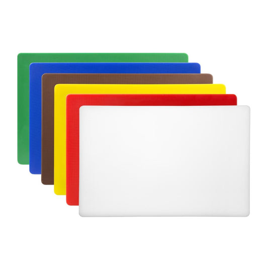 Hygiplas Thick Low Density Set of 6 Chopping Board Set 450x300x20mm • PAS-S677
