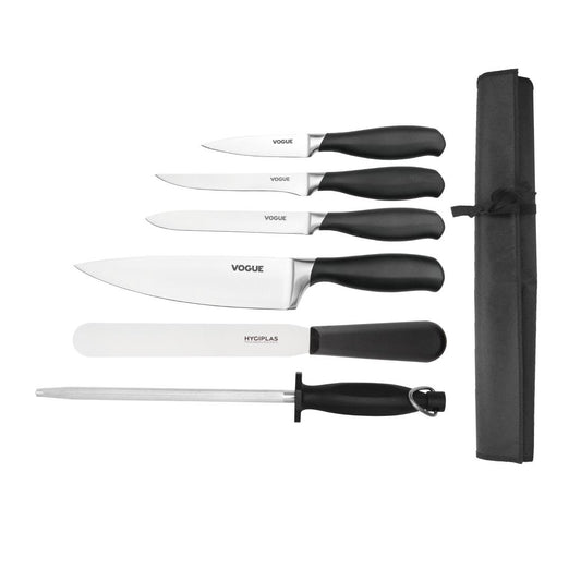 Vogue Soft Grip 6-Piece Knife Set with Wallet • PAS-S725