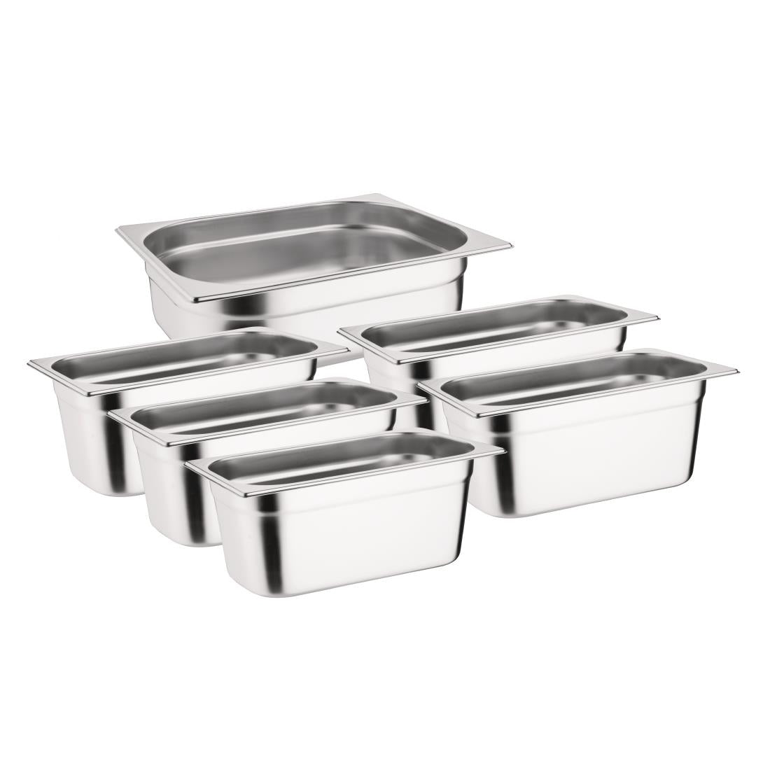 Vogue Gastronorm Kit (5 x 1/3 GN & 1 1/2 GN) • PAS-S727